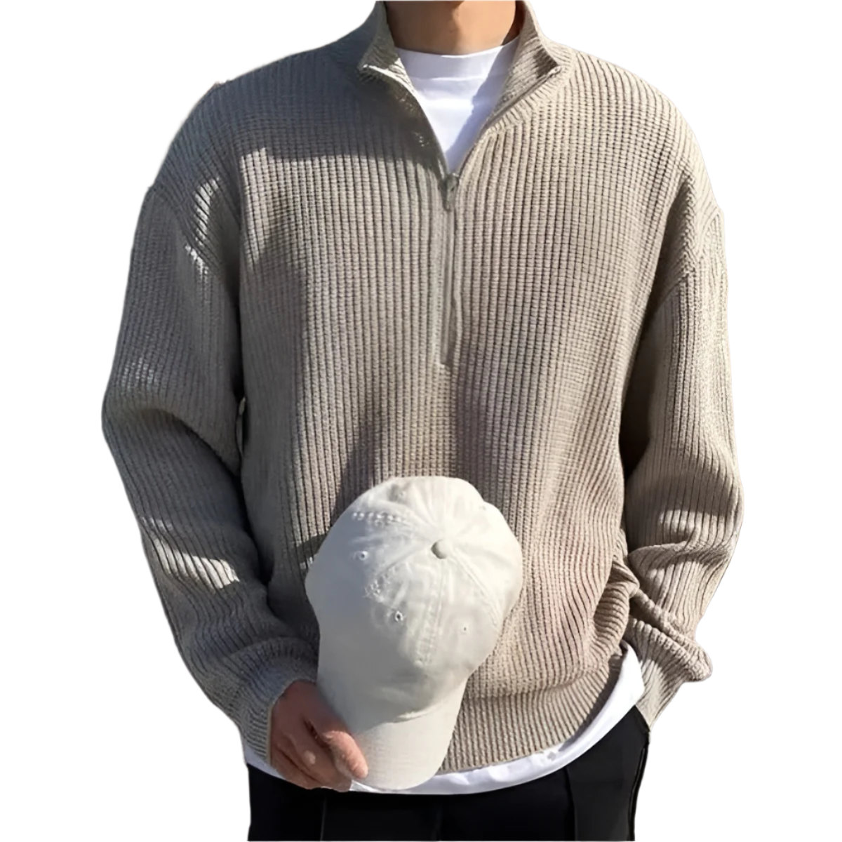 Morbello – Tijdloze Half-Zip Trui voor Heren