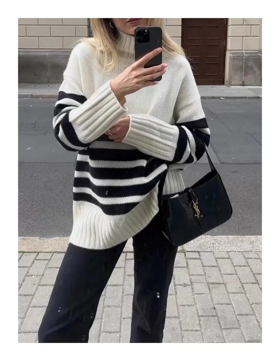 Clara – Nautisch-geïnspireerde Oversized Damestrui