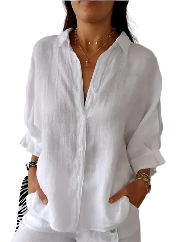 Gabriëlla – Luchtige Dames Linnen Blouse