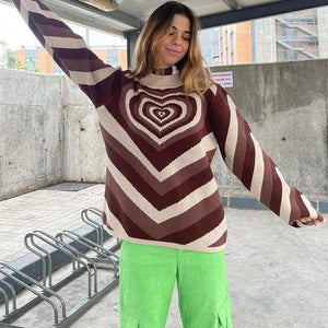 ModaCalda Dames Viral hart wave trui