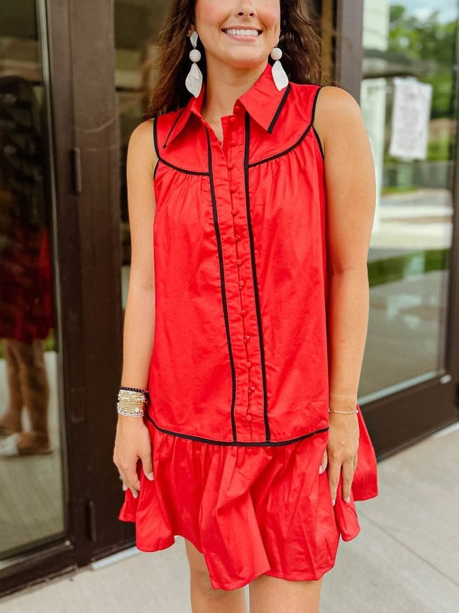 ElenaRusso Mini-jurk Met Kraag