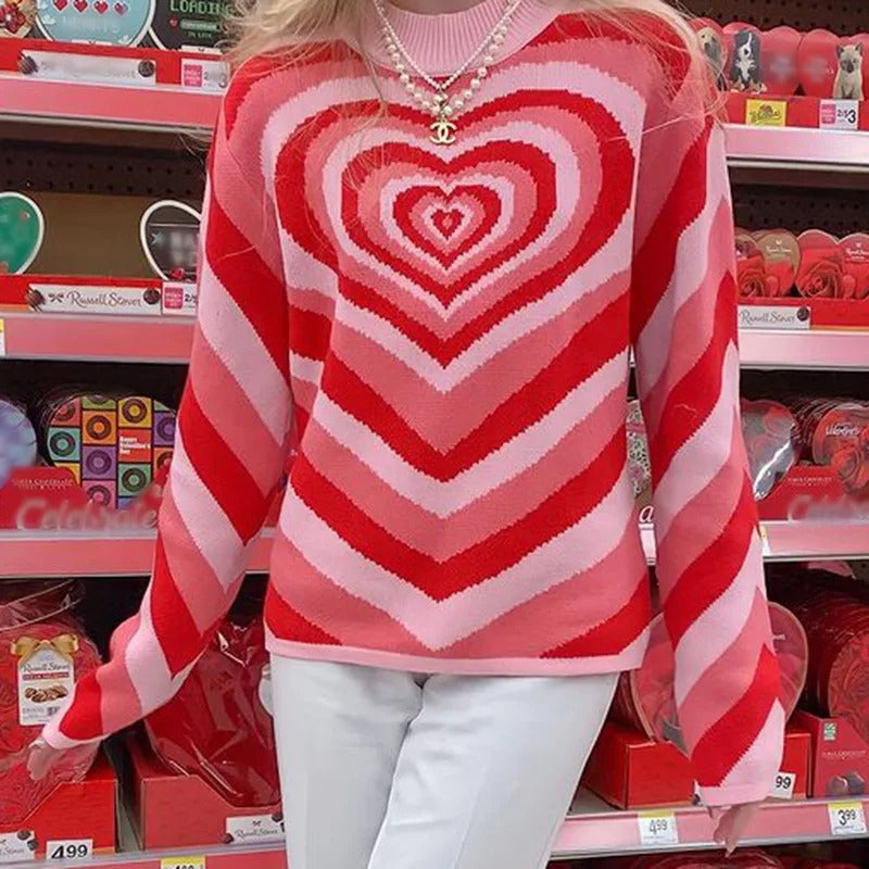 ModaCalda Dames Viral hart wave trui