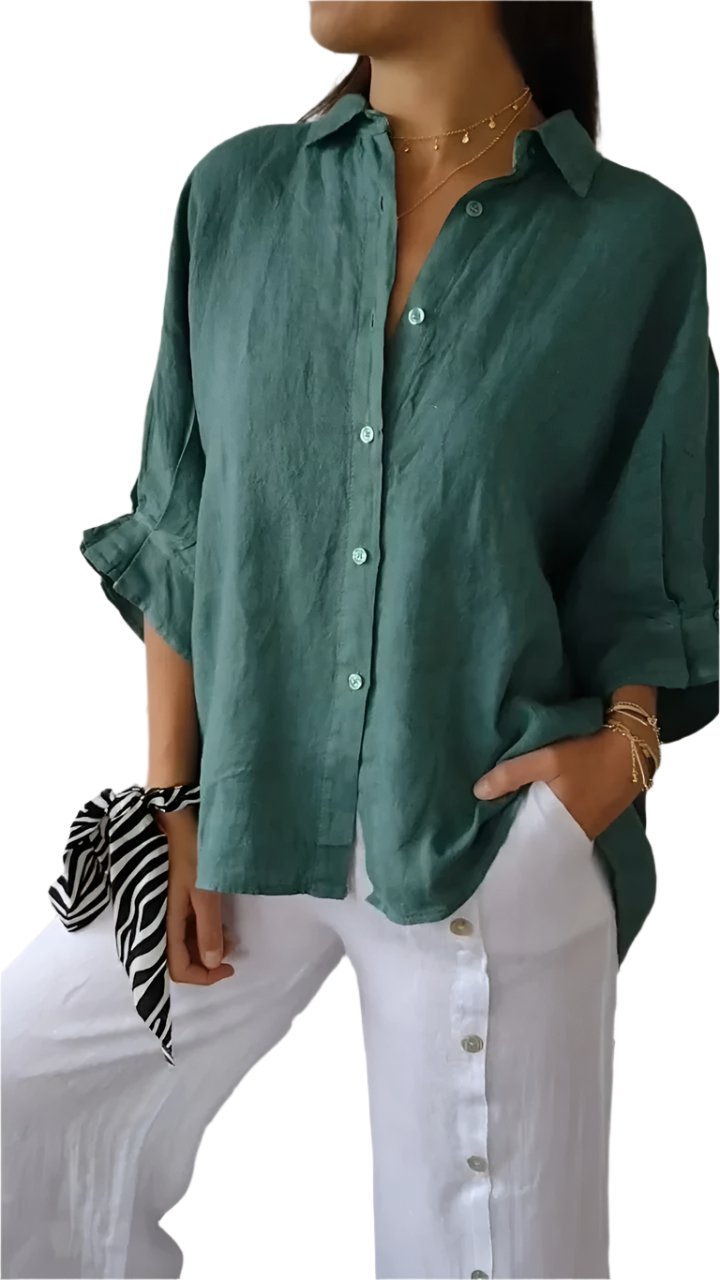 Gabriëlla – Luchtige Dames Linnen Blouse