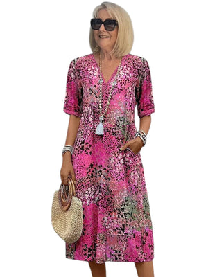 Adelheid – Elegante Dames Midi Jurk