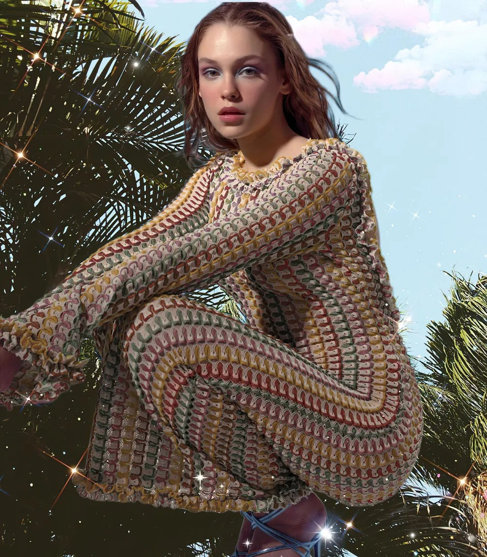 AlessiaFilo™ Handgemaakte Gehaakte Zomer Maxi Dress