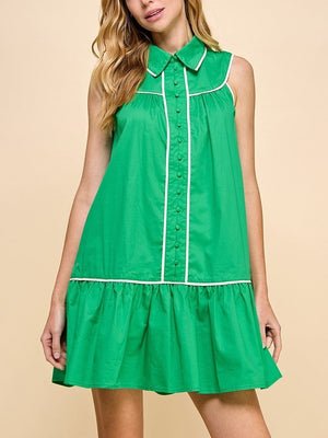 ElenaRusso Mini-jurk Met Kraag