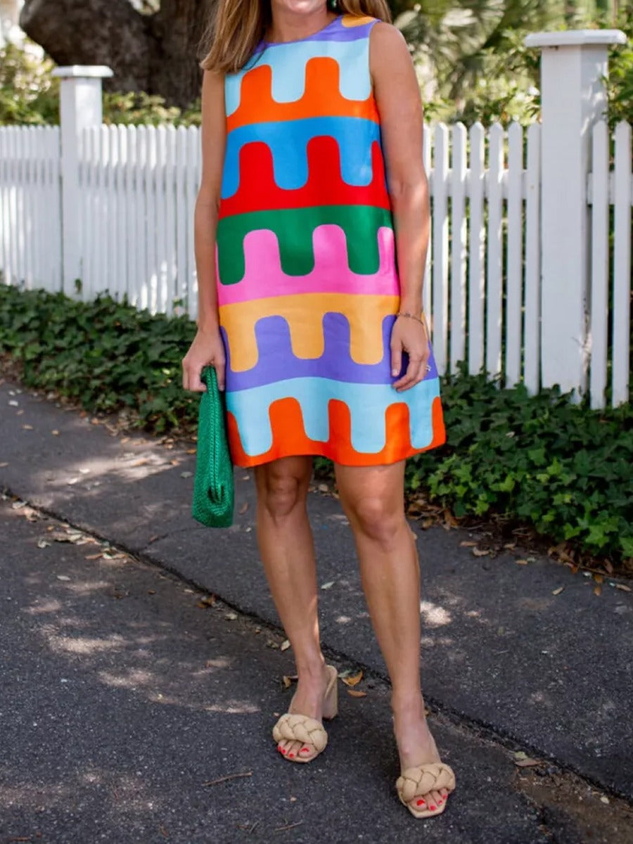 IsabellaValli Mouwloze Mini Jurk