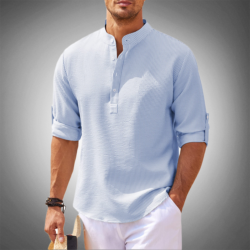 Lorenzo – Stretch-Fit Heren Henley Shirt