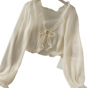 Celeste – Elegante Dames V-Hals Voorjaarsblouse