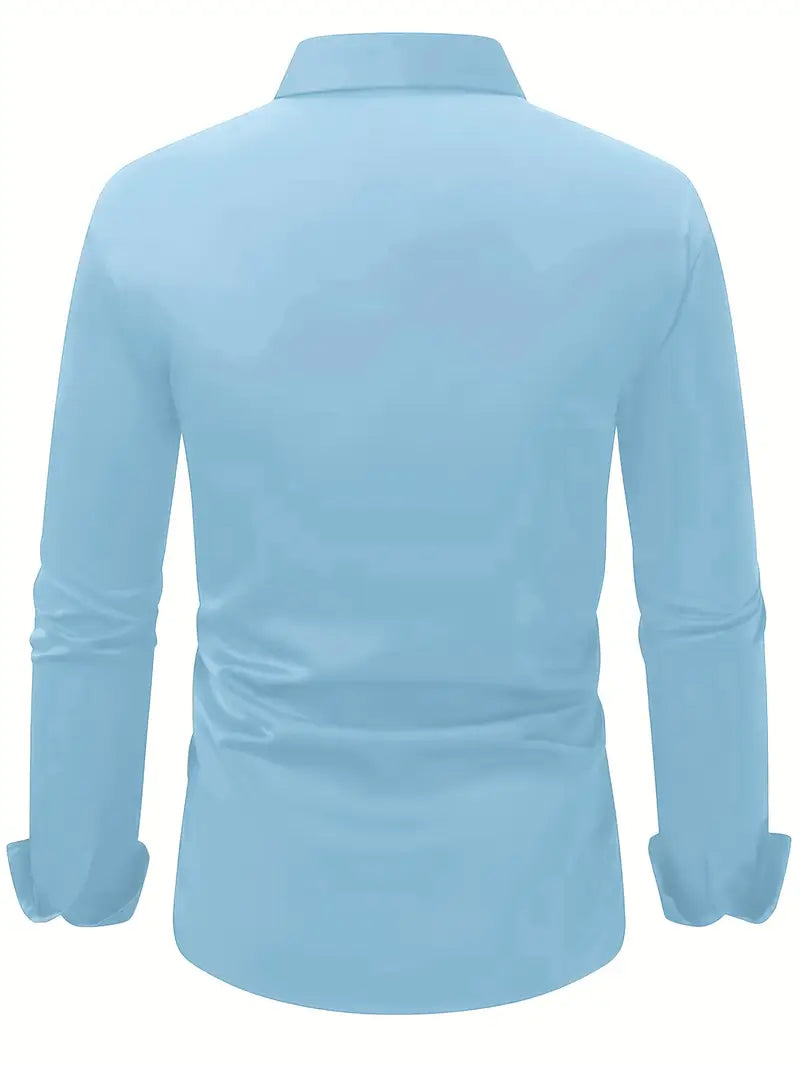 Larry – Slim Fit Heren Overhemd met Lange Mouwen