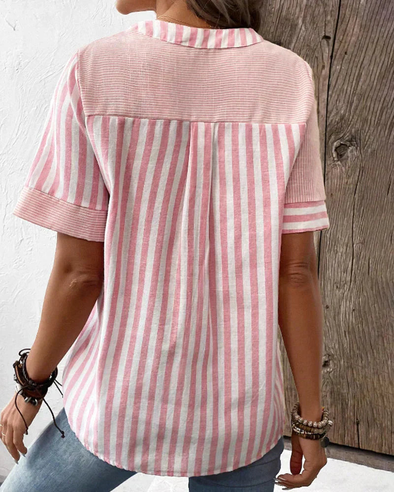 Luciana – Katoenen Damesblouse met Print