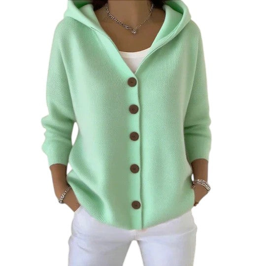 Francine – Dames Gebreid Vest met Capuchon