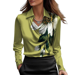 Carolina – Zijdezachte Dames Plisséblouse