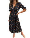 Evi – Dames Polka Dot Midi Jurk