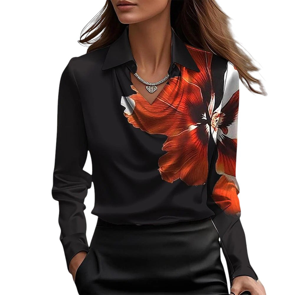 Carolina – Zijdezachte Dames Plisséblouse