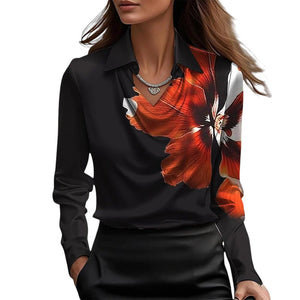Carolina – Zijdezachte Dames Plisséblouse