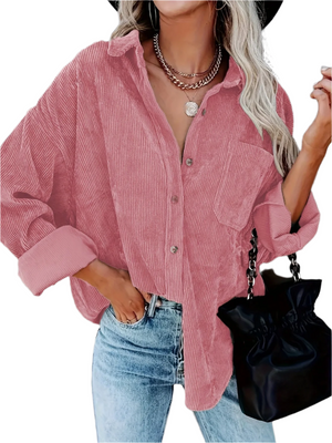 Sofia – Oversized Corduroy Damesblouse
