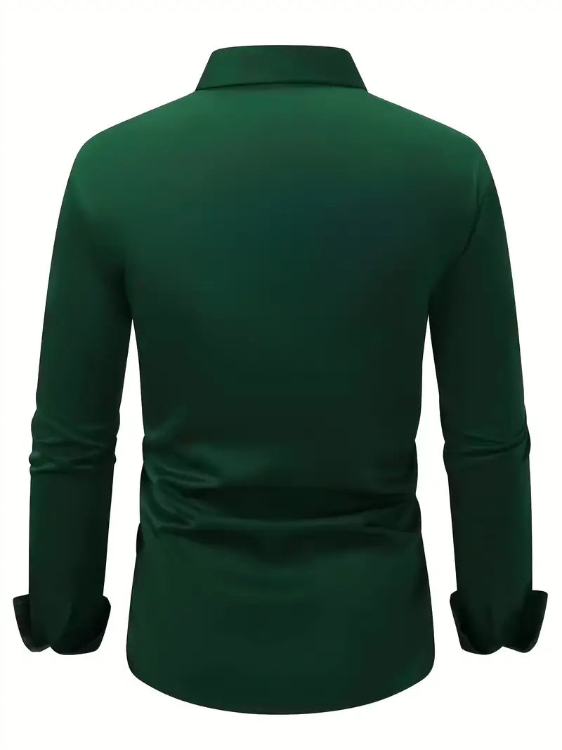 Larry – Slim Fit Heren Overhemd met Lange Mouwen