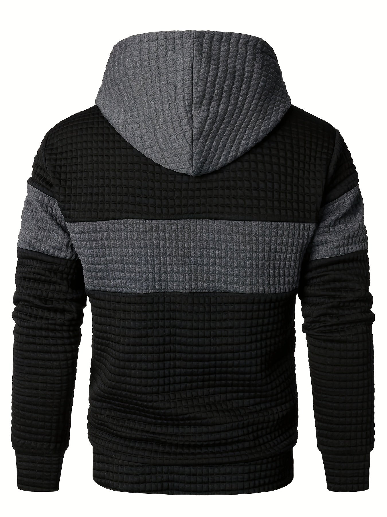 Lorenzo – Heren Hoodie met Textuur en Contrastpanelen