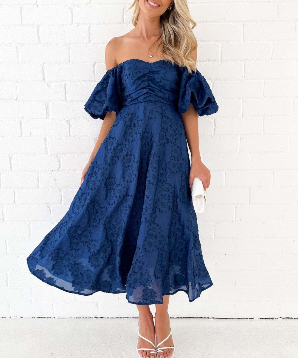Jemimah – Off-Shoulder Damesjurk van Luchtige Organza