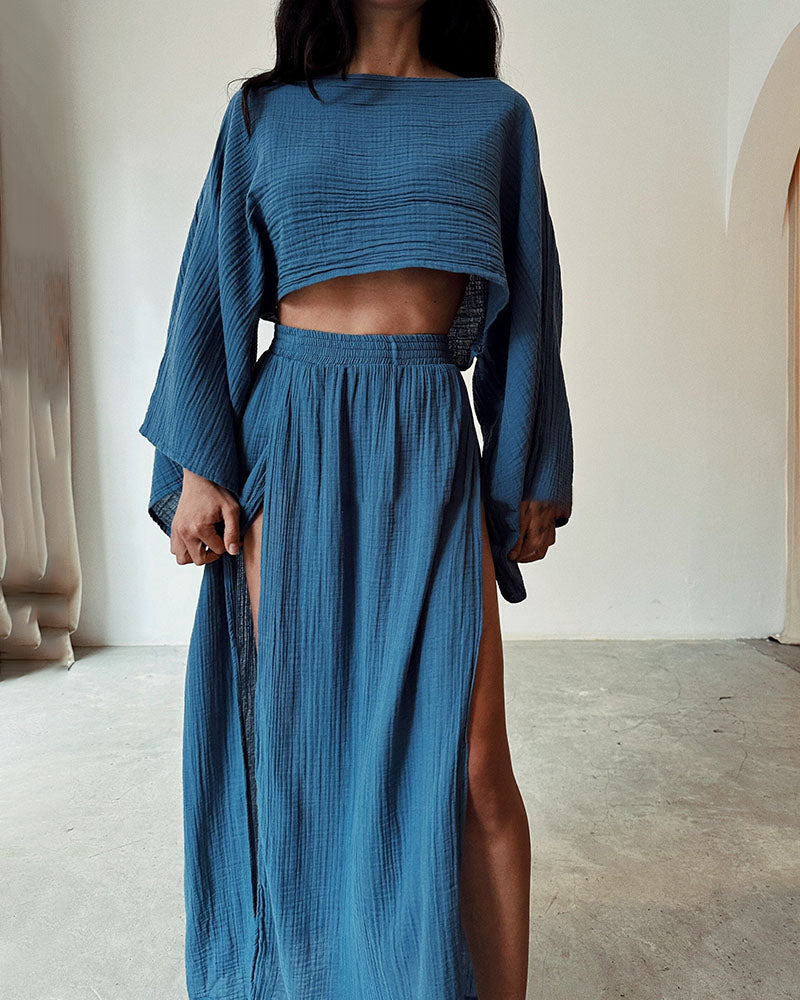 Elena – Boho-Chic Dames Katoenen Rokenset