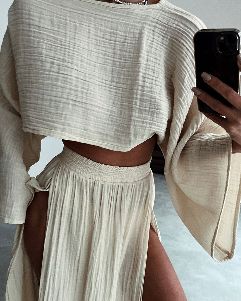 Elena – Boho-Chic Dames Katoenen Rokenset