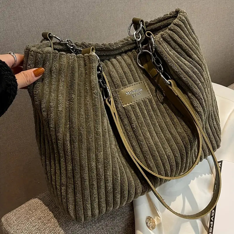 Julia – Corduroy Dames Tote Tas