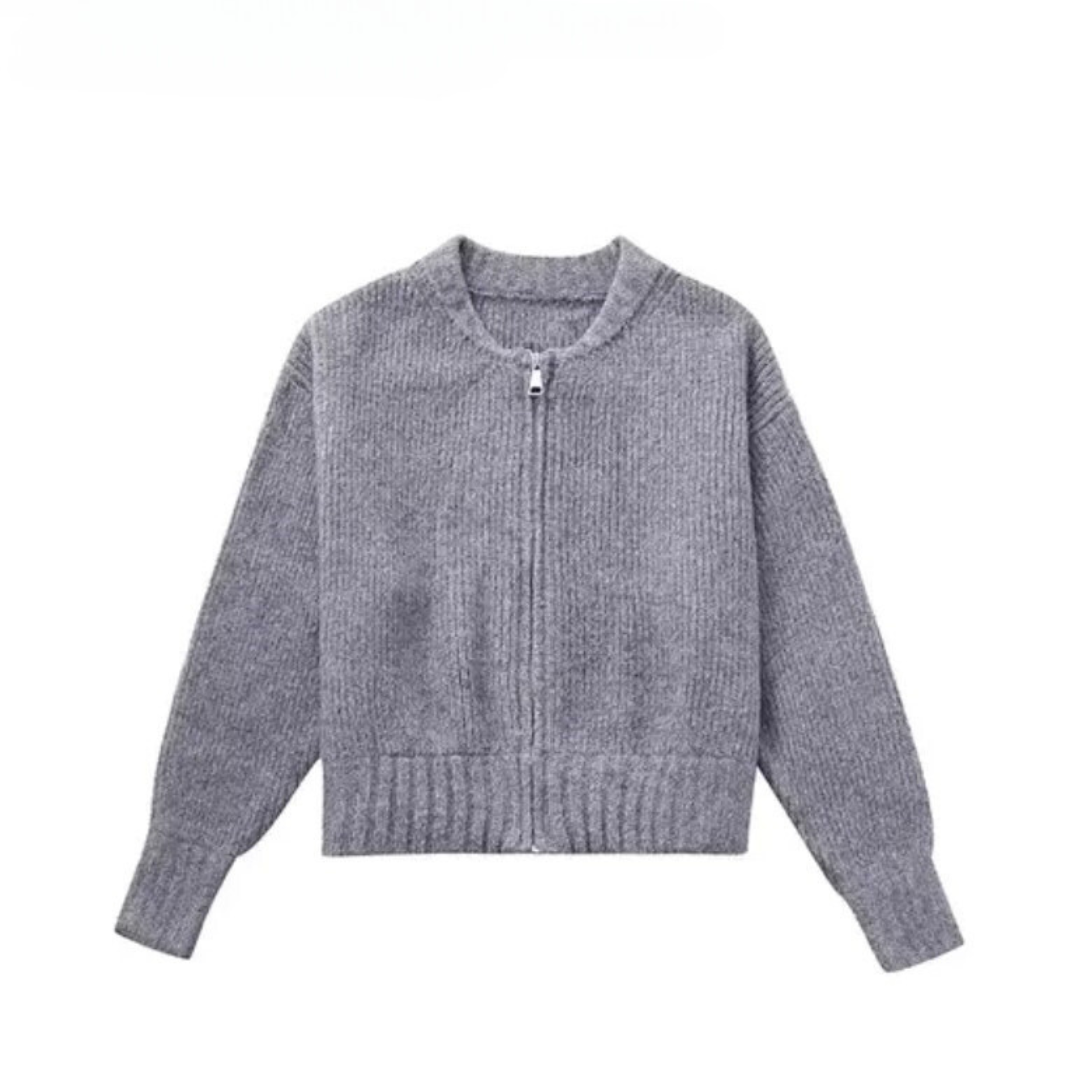 ViottiKnit™ gebreid bomberjack met ritssluiting