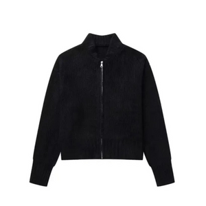 ViottiKnit™ gebreid bomberjack met ritssluiting