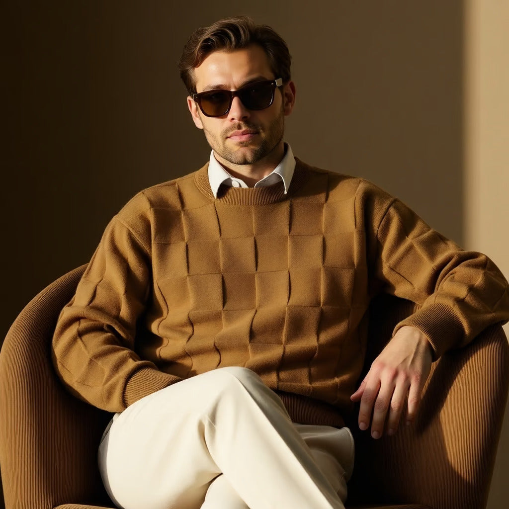 Alessandro – Heren Trui met Heritage Ruitpatroon