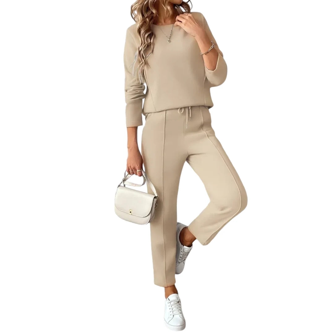 Jersey – Dames Twee-Delige Set van Katoenmix