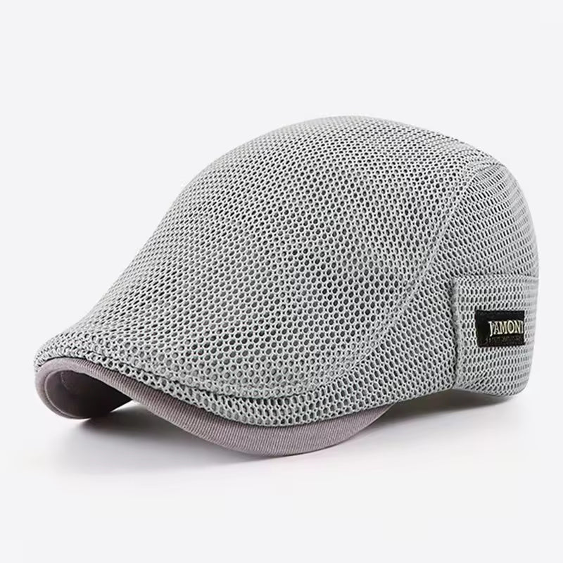Lorenzo – Ademend Mesh Flat Cap voor Mannen