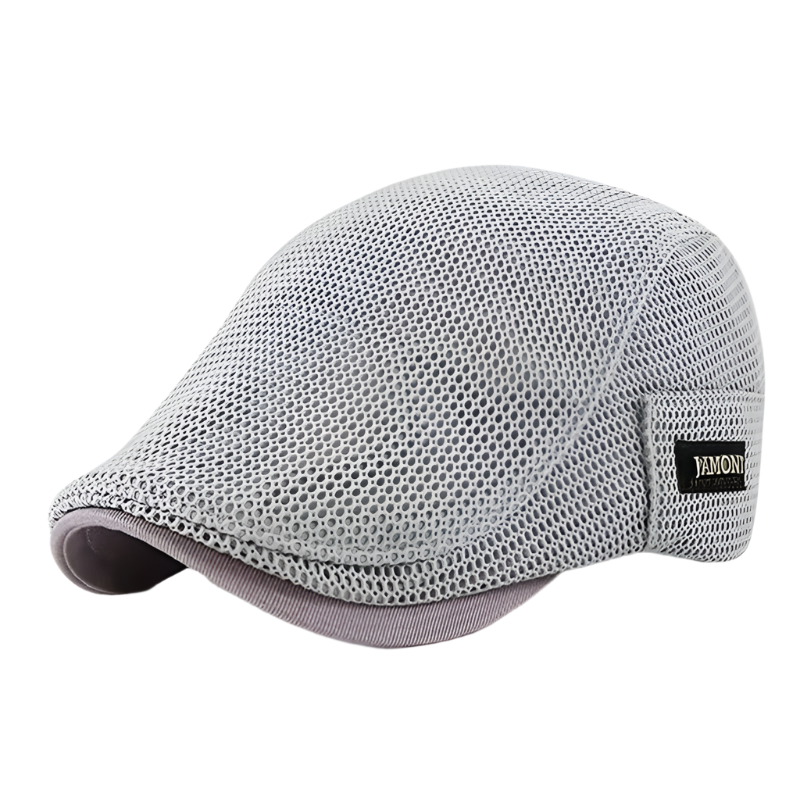 Lorenzo – Ademend Mesh Flat Cap voor Mannen