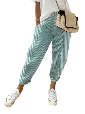 Isabella – Relaxed-Fit Gestreepte Damesbroek