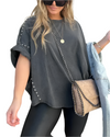Harley – Klassiek Dames T-shirt van Katoen met Oversized Pasvorm