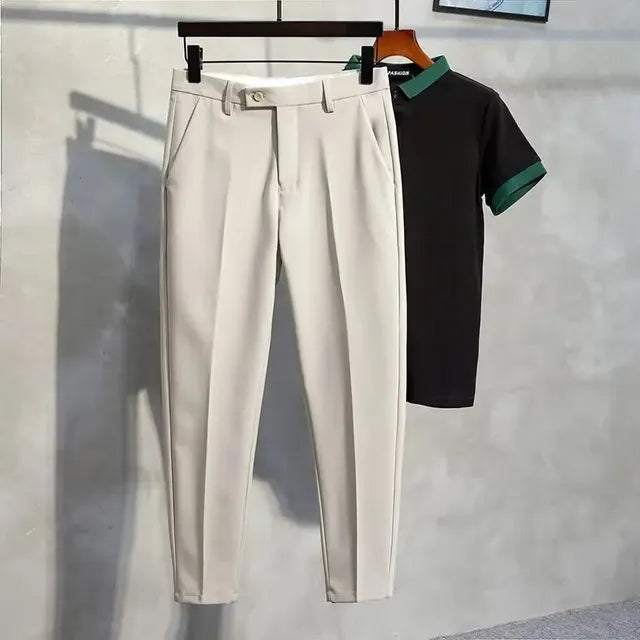 Franklin – Tapered-Fit Casual Stretch Broek voor Mannen