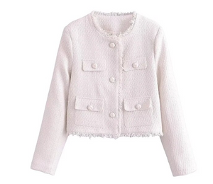 NinoBelli Chique Tweed Jas Voor Vrouwen