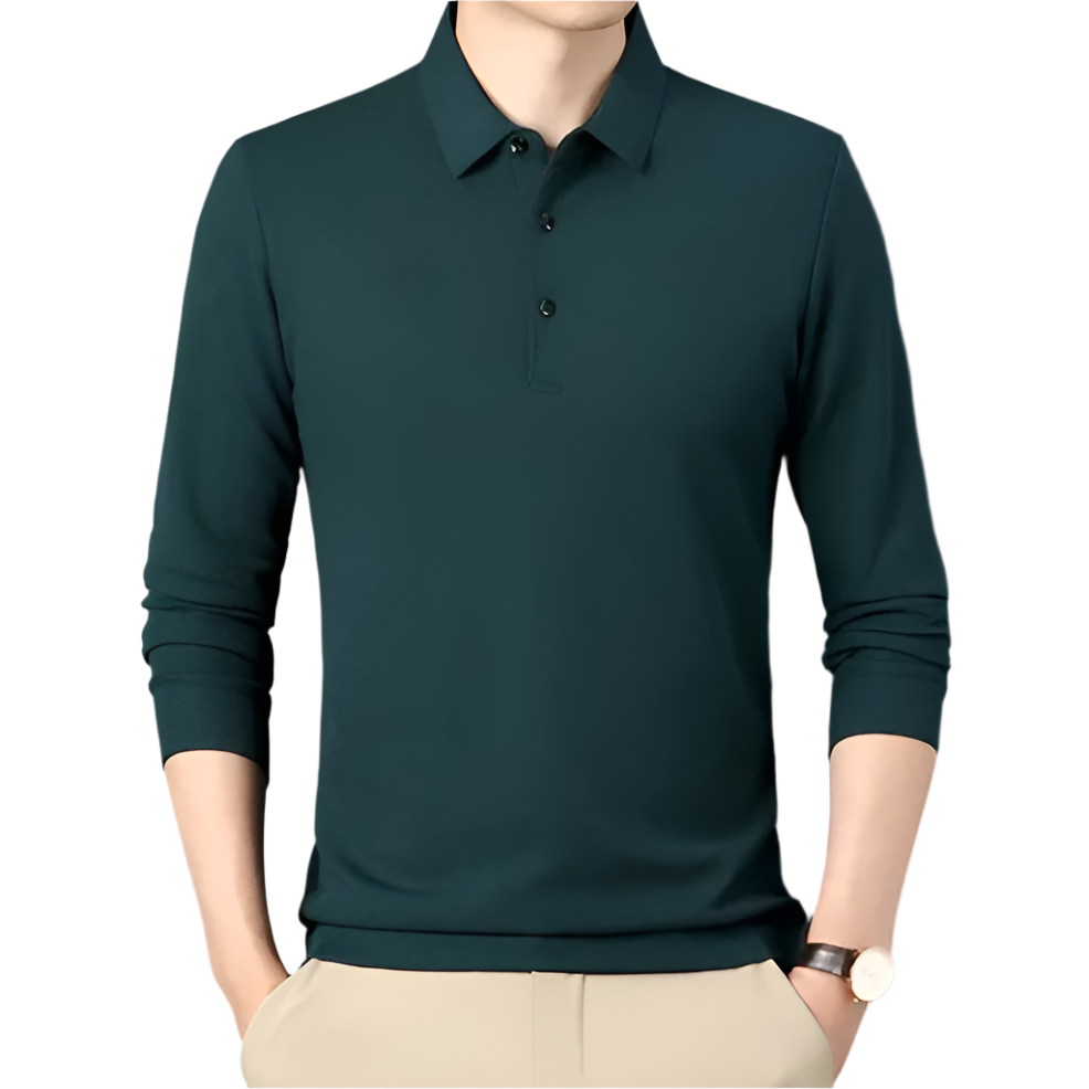 Lorenzo – SlimFit Heren Polo met Lange Mouwen