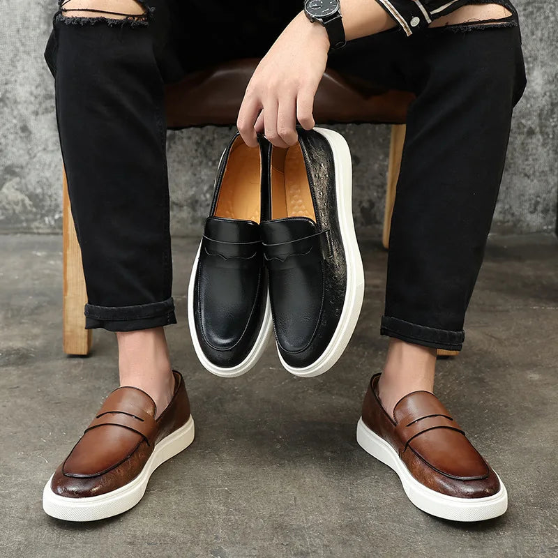 Morvelli – Leren Heren Loafers met Kwastjes