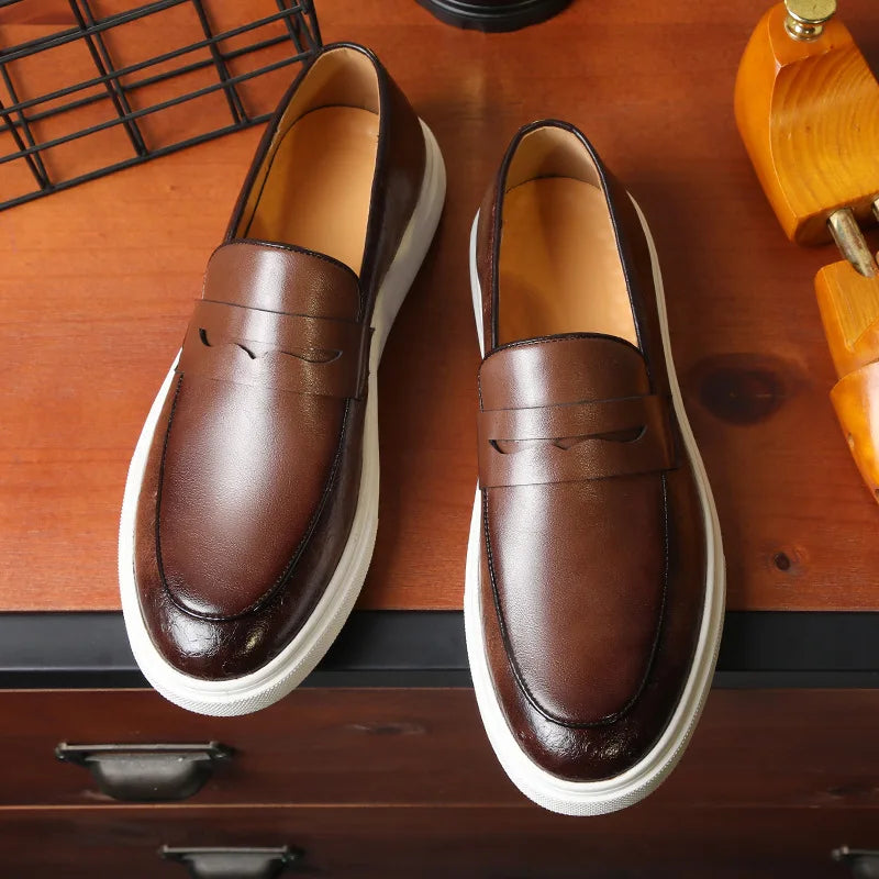 Morvelli – Leren Heren Loafers met Kwastjes