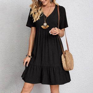 Alessia – Luchtige Bohemian V-Hals Jurk voor Dames