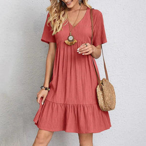 Alessia – Luchtige Bohemian V-Hals Jurk voor Dames