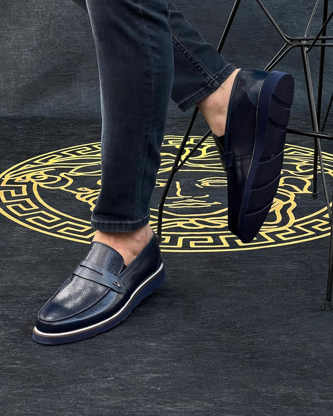 PaoloRicci Heren Natuurlijk leren schoenen