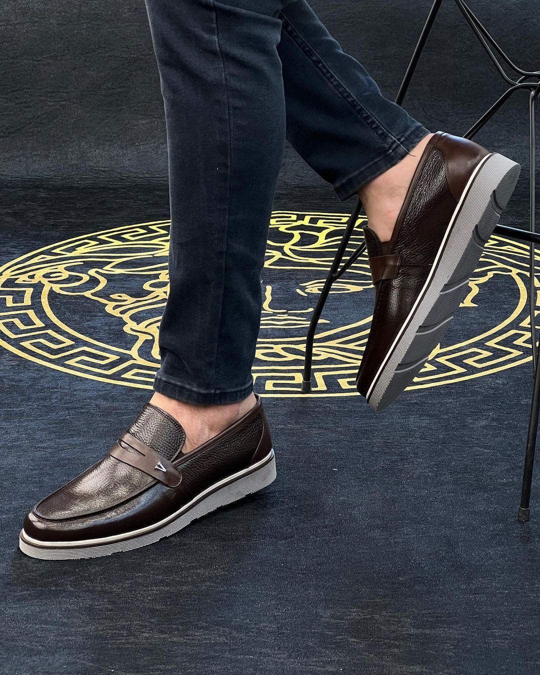 PaoloRicci Heren Natuurlijk leren schoenen