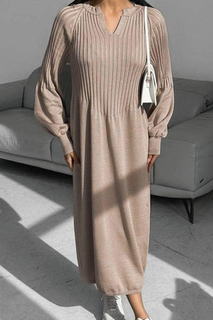 IsabellaVenti Lange Mouw Maxi Jurk
