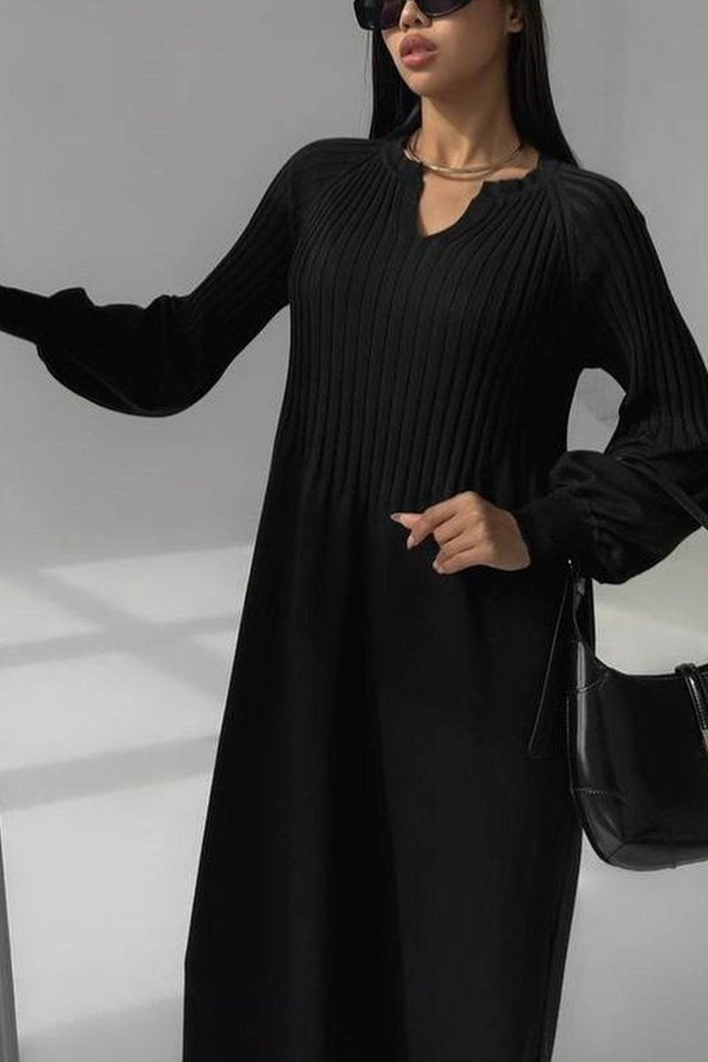 IsabellaVenti Lange Mouw Maxi Jurk