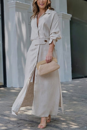 ChiaraRusso Linnen Maxi Jurk