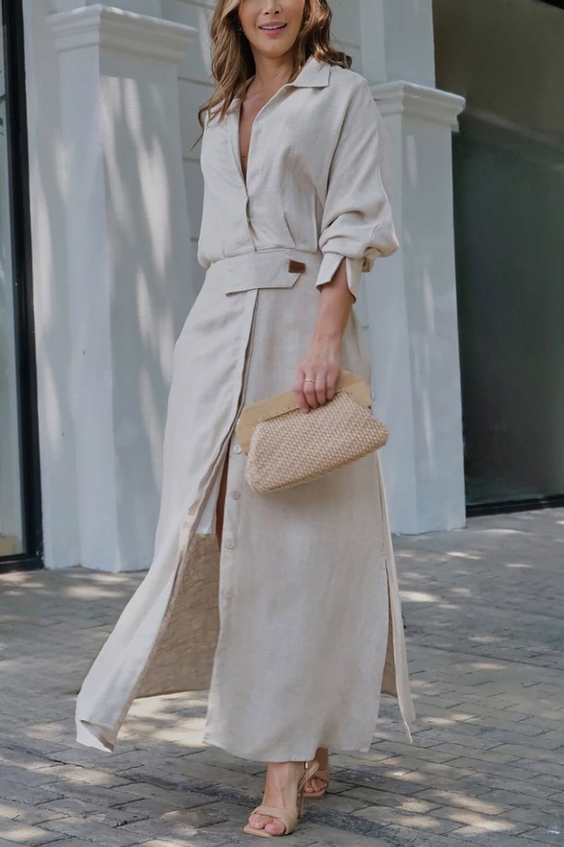 ChiaraRusso Linnen Maxi Jurk