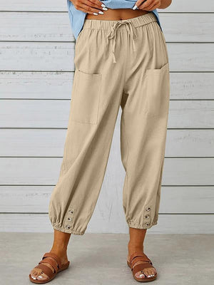 Rizzo broek met hoge taille en wijde pijpen