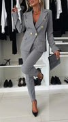 GinevraVitale Revers Lange Mouw Elegant Pak